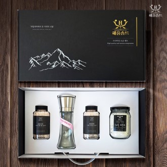 블랙 트러플소금+히말라야 핑크솔트2 + 글래스 그라인더 명절 선물세트